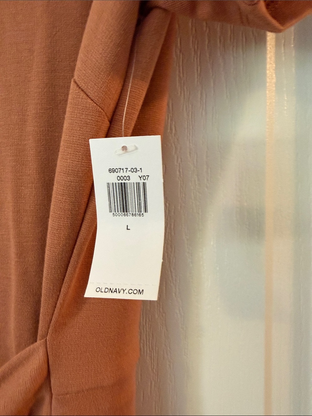 Old Navy Rust Midi Dress with Tie Waist - Picture 3 of 6
